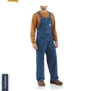 Carhartt Washed Denim Bib Overalls